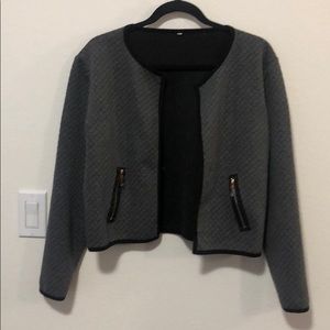 Cropped grey sweater